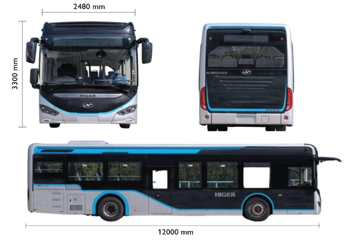 ev city bus dimensions